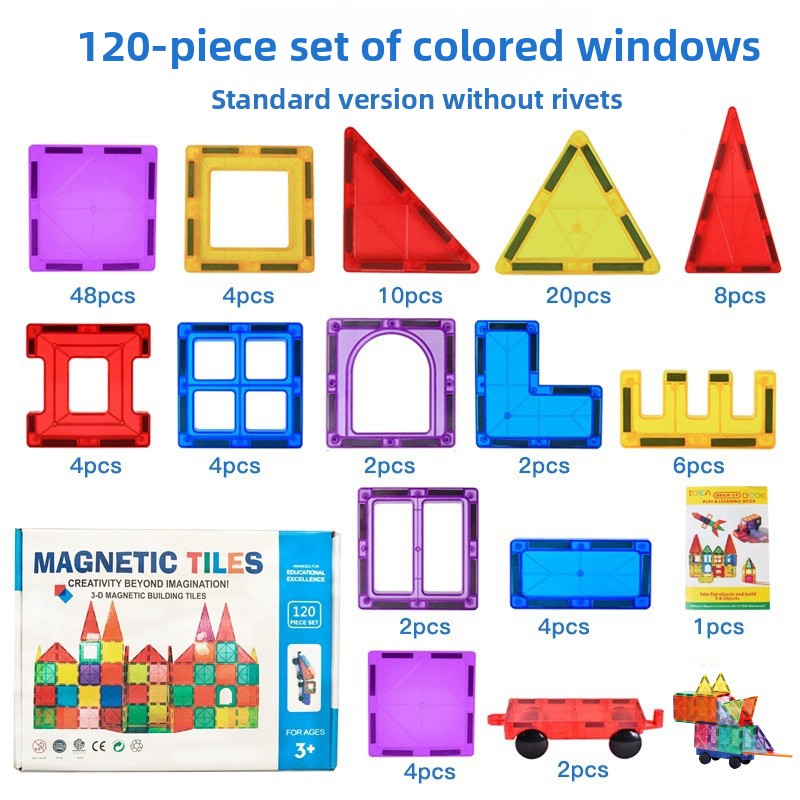 Magnetic Building Tiles Set