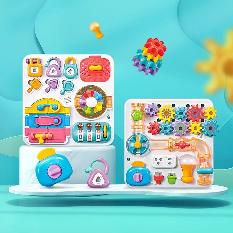 Toddler Activity Board with Unlocking Features