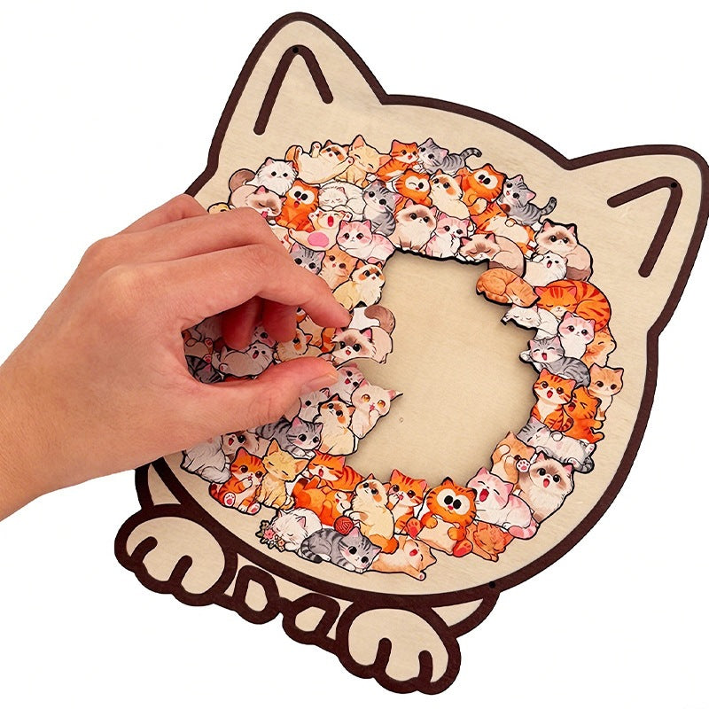 Wooden Animal Puzzle with Frame for Kids