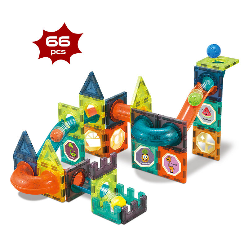 Magnetic Ball Track Building Blocks – 40, 66 or 96 Pieces