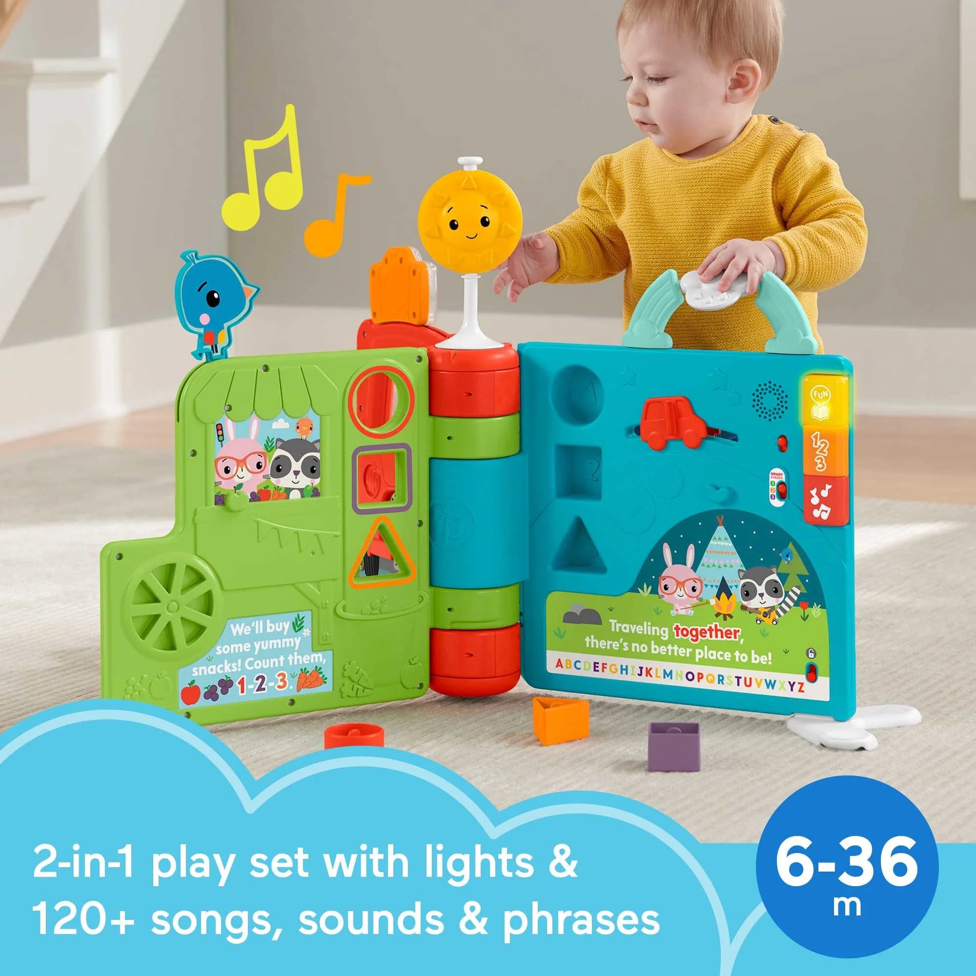 Sit-To-Stand Giant Activity Book Infant to Toddler Learning Toy Play Center