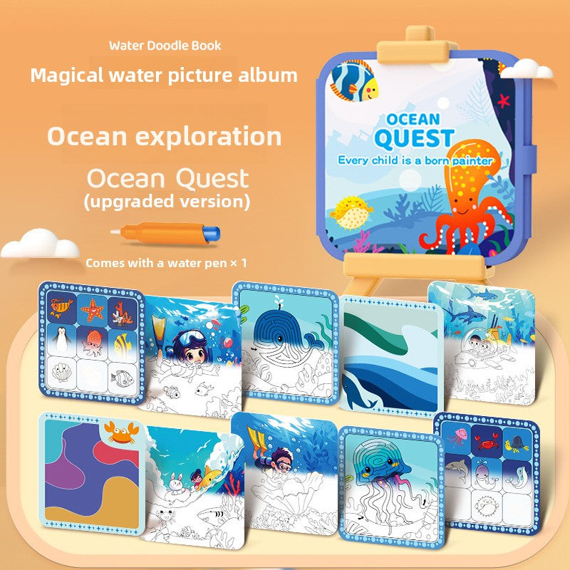 Reusable Water Drawing Book for Kids Ocean upgraded version