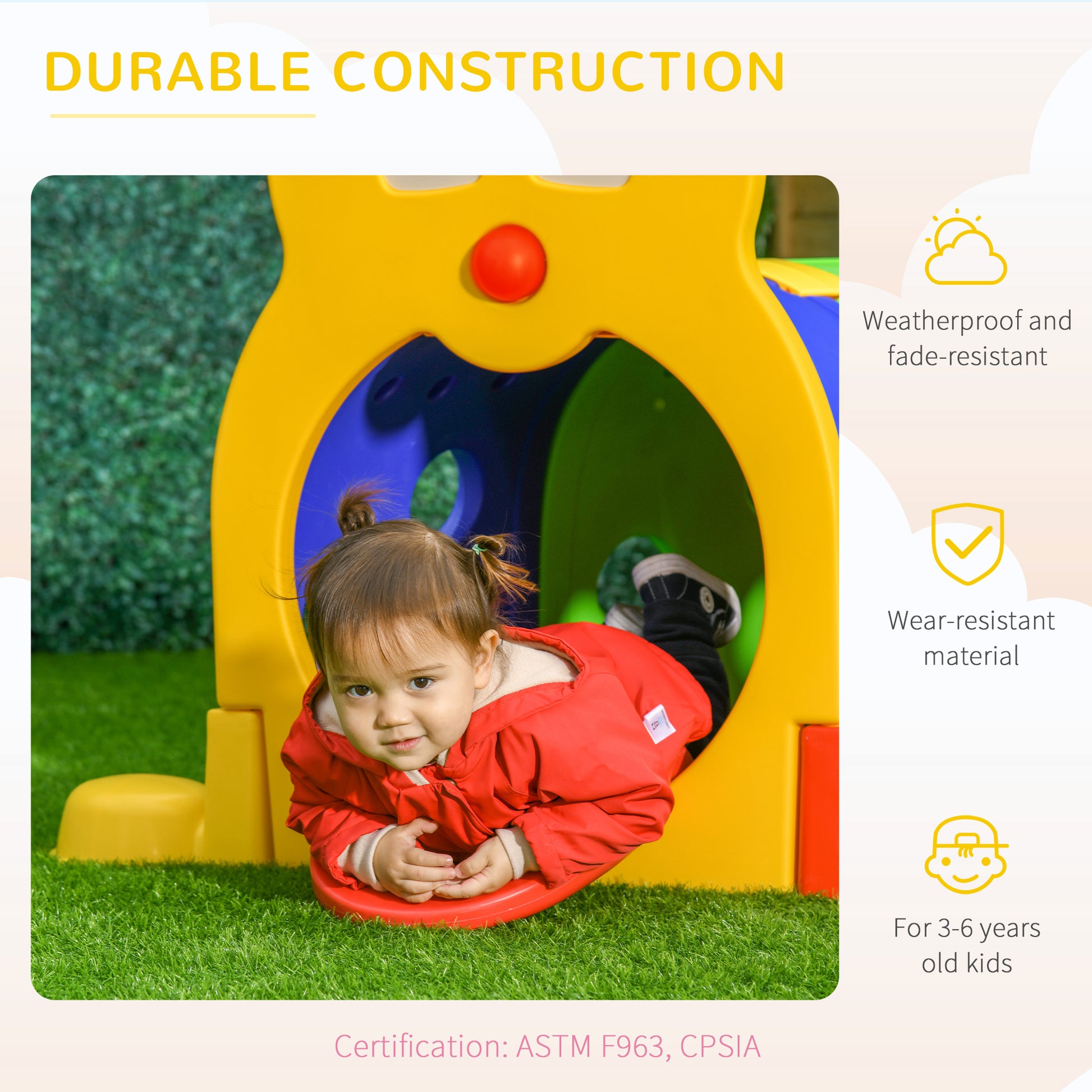 Caterpillar Toddler Tunnel for Crawling, Climbing & Active Indoor-Outdoor Play