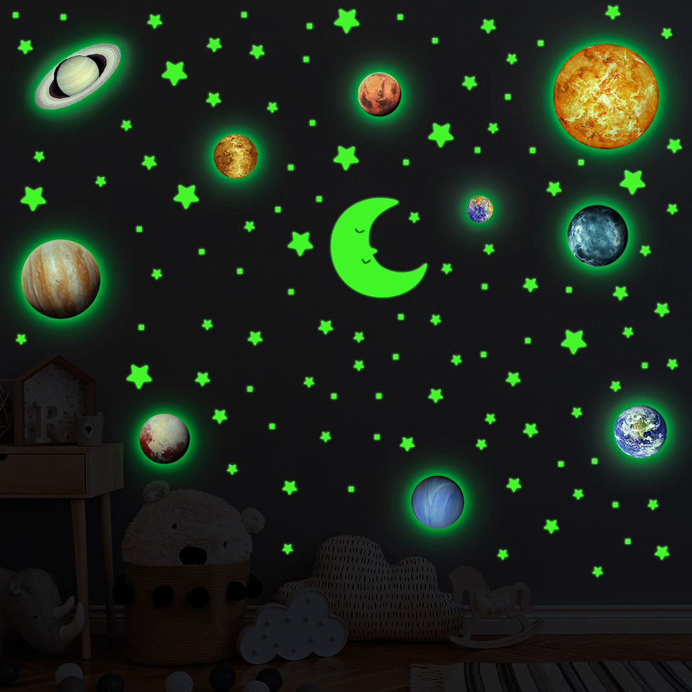 Glow Solar System Wall Stickers – Green or Blue