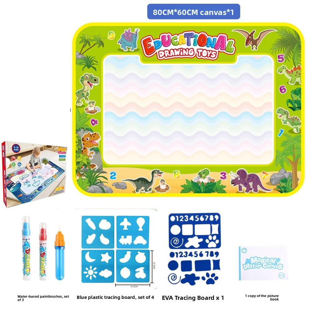Reusable Water Drawing Mat for Kids, 80 × 60 cm
