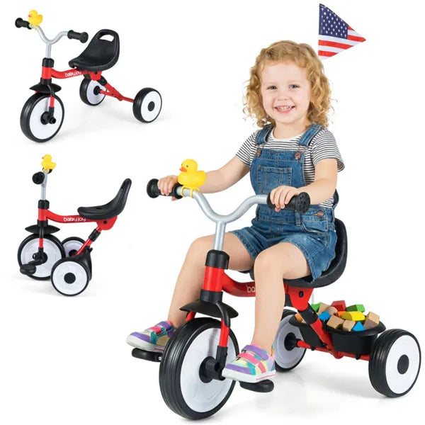 Toddler Tricycle with Rainbow LED Wheels