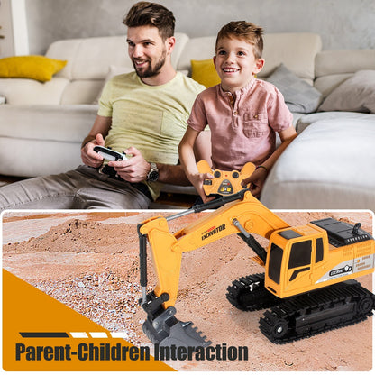 Remote Control Excavator RC Digger Truck – Realistic Construction Toy for Kids