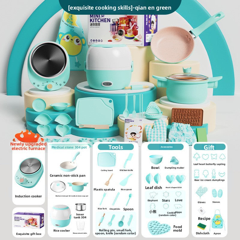 Toy Kitchen Set for Pretend Cooking