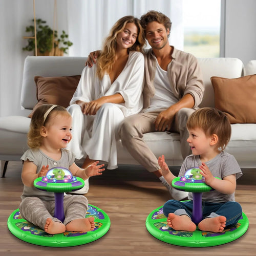 Dinosaur Sit and Spin Toys for Toddlers 1-3, Light-Up Twister Musical Classic Spinning Activity Toy for Toddlers Ages 18 Months and Up