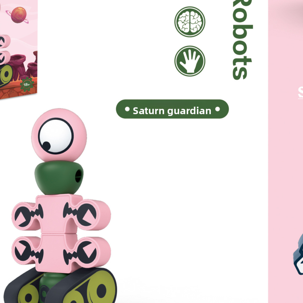 Magnetic Planet Robot Building Blocks – 5 Designs Defender of Saturn