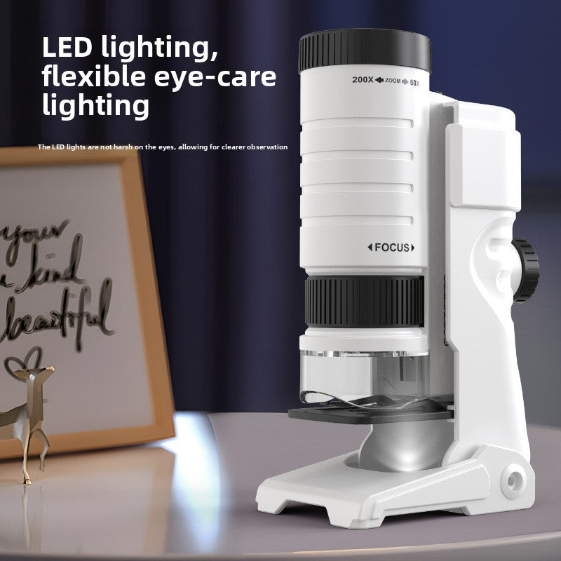 Handheld Portable Microscope for Students 200x Magnification