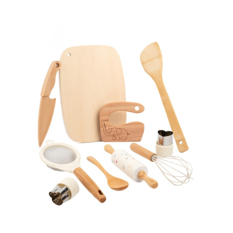 Wooden Play Kitchen Toy Set
