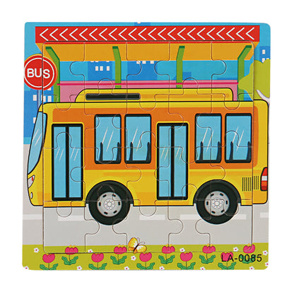 Wooden Cartoon Puzzle Set for Early Learning