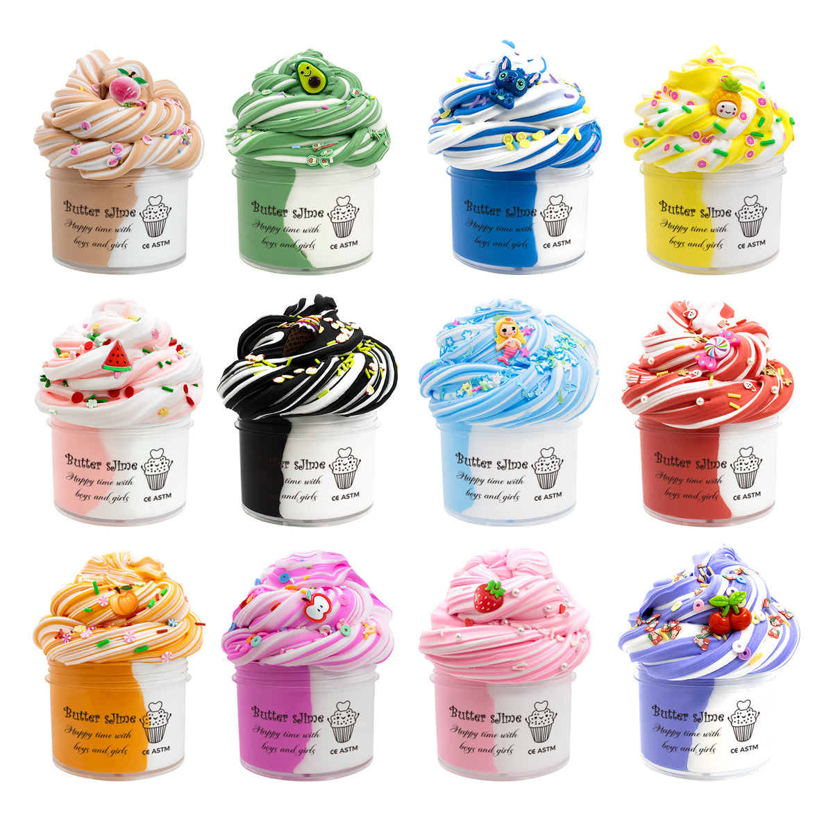 Fruit-Themed Slime – 70 ml or 12-Pack Options