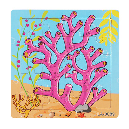 Wooden Cartoon Puzzle Set for Early Learning