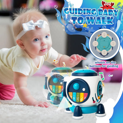 Baby Musical Toys Learning Toys for Toddlers, Early Learning Educational Toy with Light & Sound, Baby Space Capsule Toys for Toddlers 1 2 3+ Years Old Boys Girls Baby Gifts