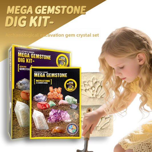 Archaeology Dig Kit for Kids – Gems, Crystals and Fossils