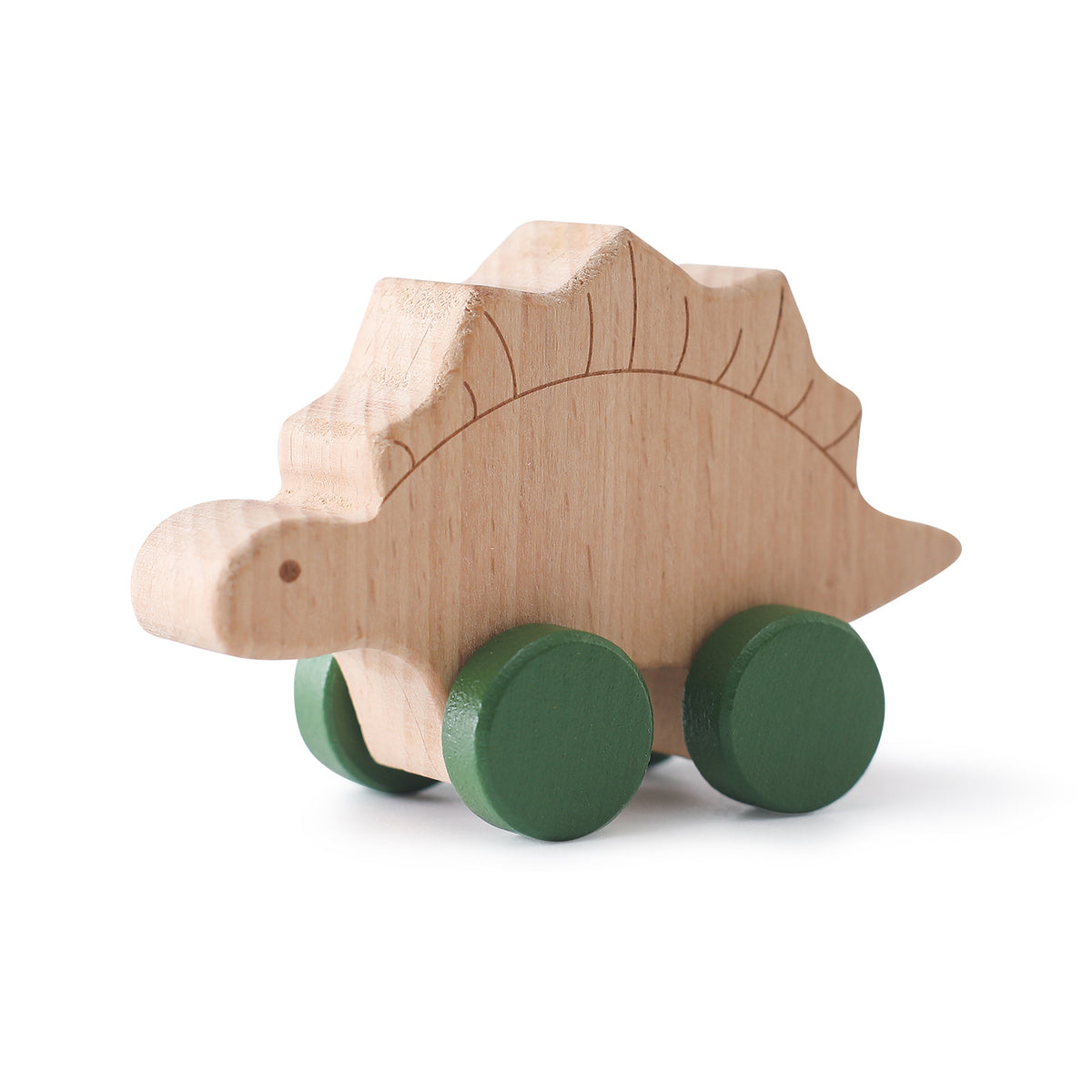 Montessori Wooden Dinosaur Toy with Wheels