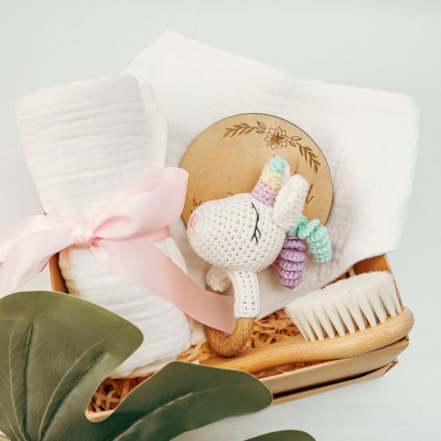 Pure Cotton Crochet Baby Rattle Gift Set