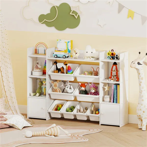 White Kids Storage Shelf for Books & Toys