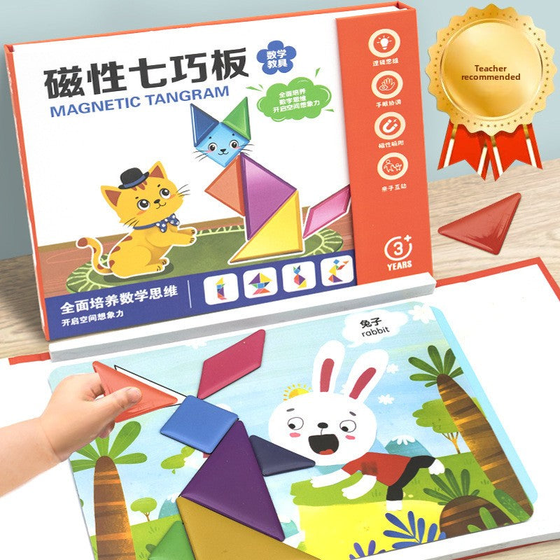 Magnetic Geometric Tangram Educational Wooden Toy