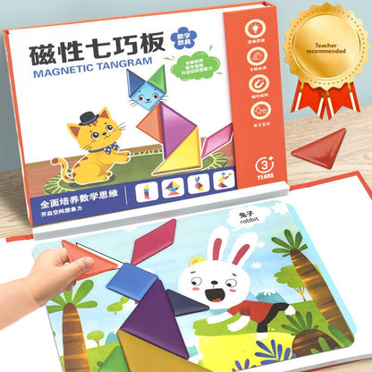 Magnetic Geometric Tangram Educational Wooden Toy
