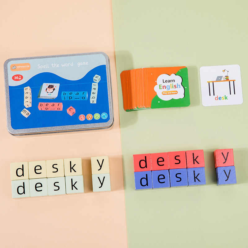 Montessori Spelling Card Game for Kids