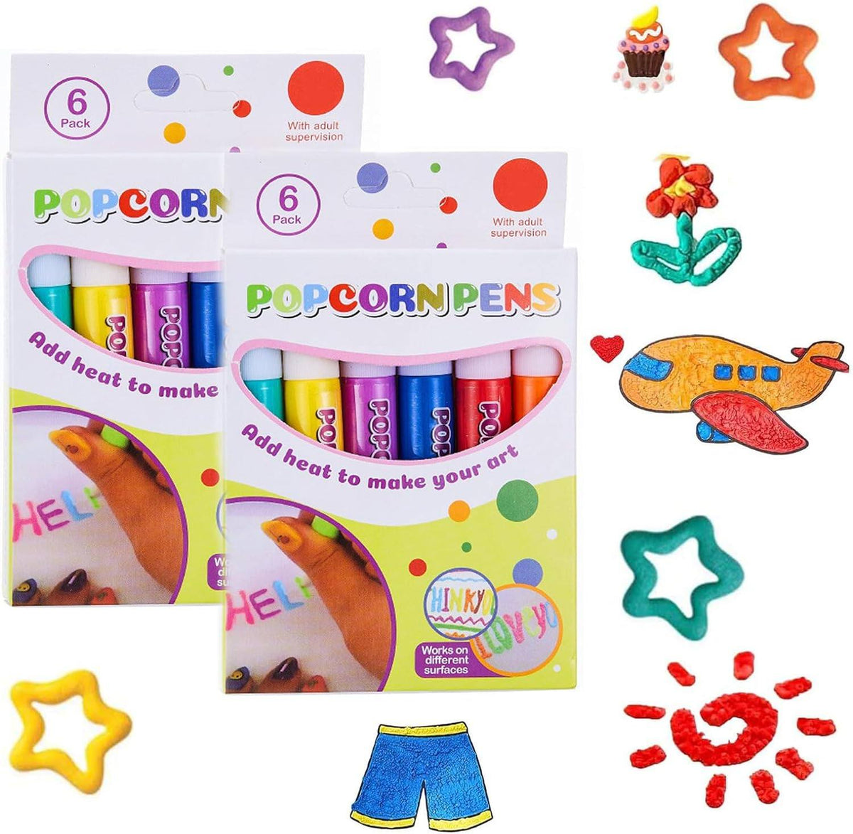 Puffy Drawing Pens – 12-Pen Set