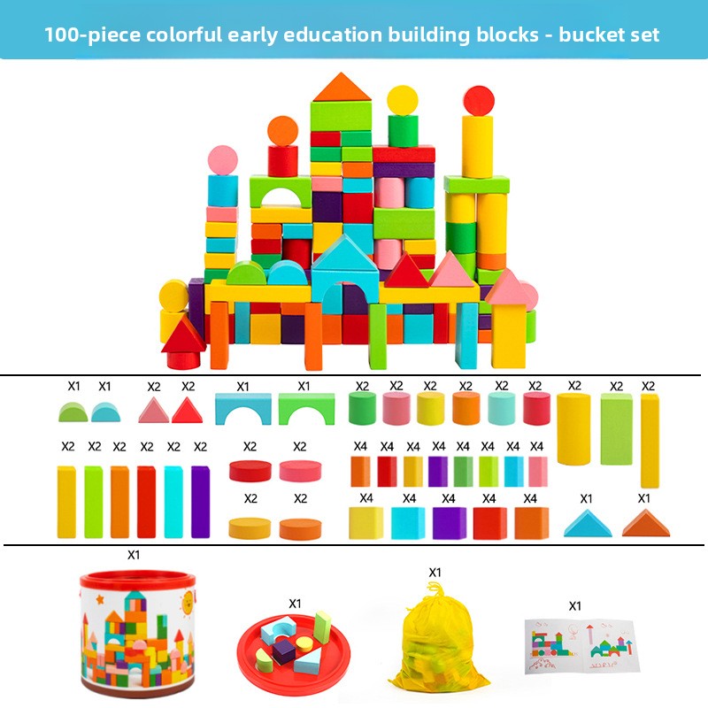 Wooden Building Blocks for Creative Learning