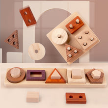 Wooden Shape Matching Blocks – Sorting & Fine Motor Play