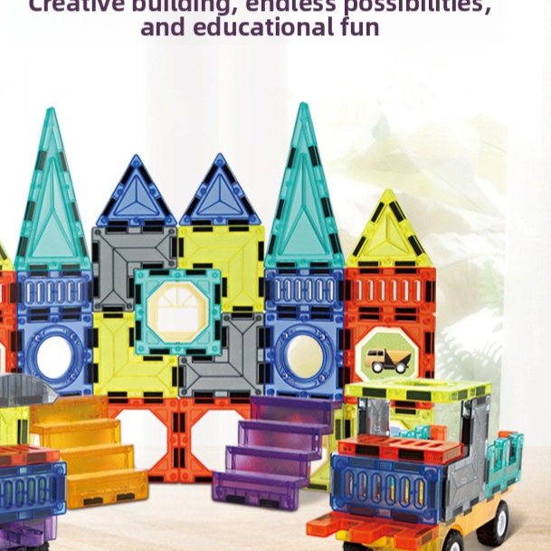 Magnetic Ball Track Building Blocks – 40, 66 or 96 Pieces