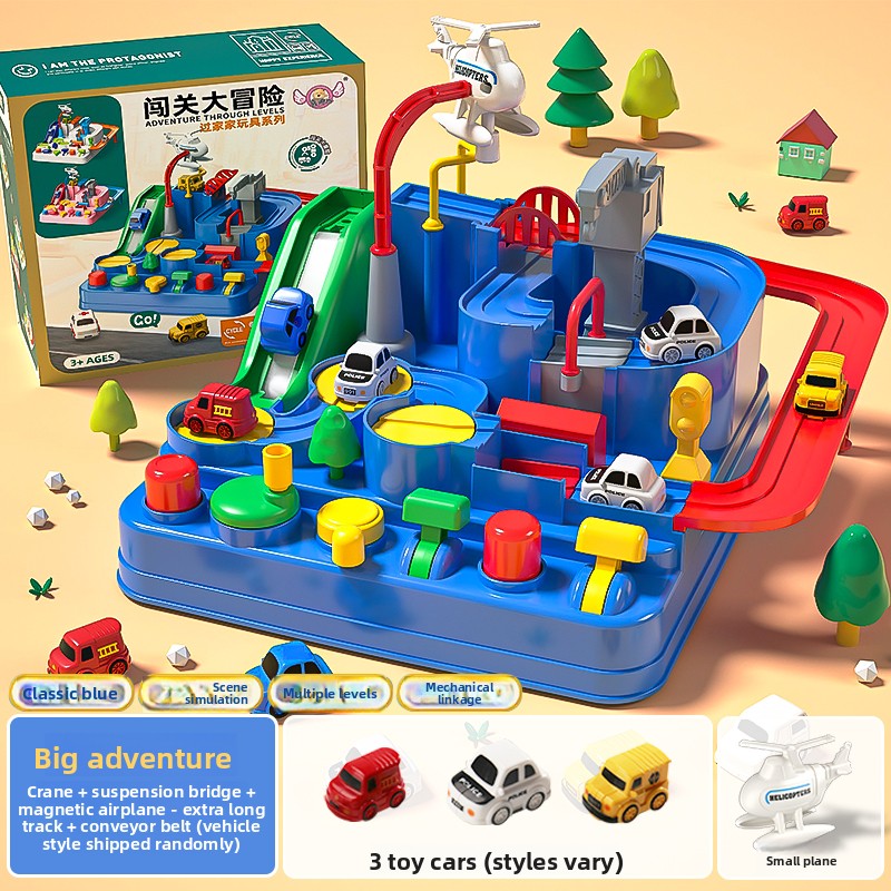 Toy Track Set with Cars and Airplane
