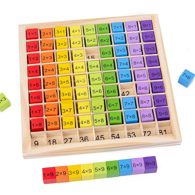 Wooden Multiplication Table Board for Kids
