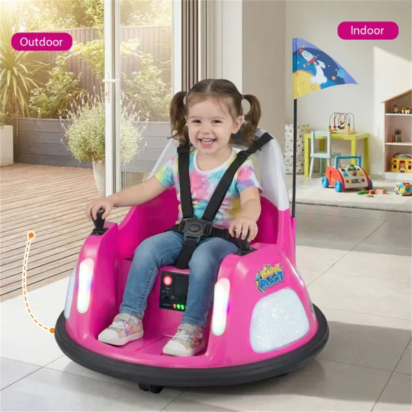 Pink Kids Bumper Car Ride-On