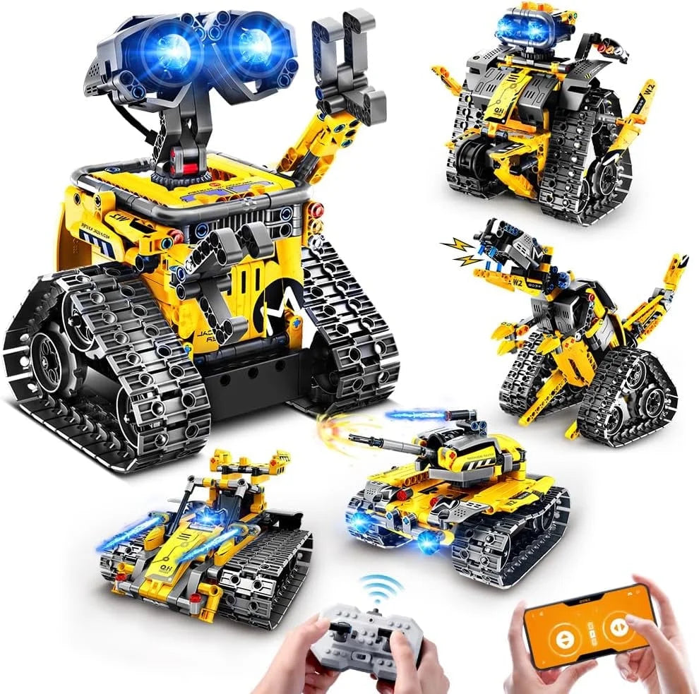 520Pcs Remote & App Control Excavator Robot Building Toys, 3 in 1 RC STEM Building Projects Educational Learning Toys for Kids Age 6-12