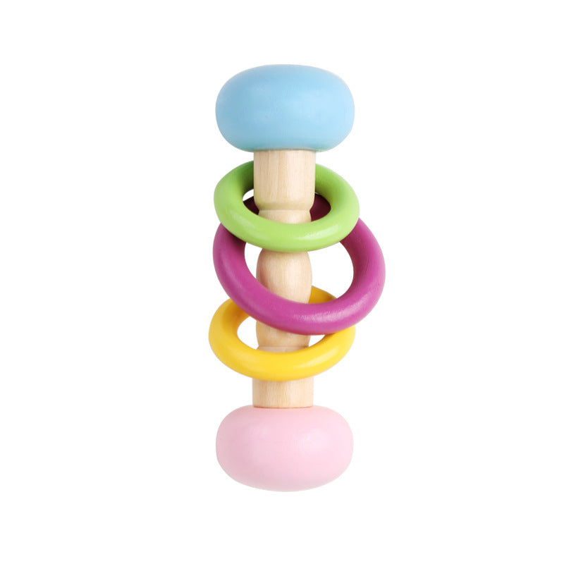 Wooden Rattle Toy for Infants Tricyclic