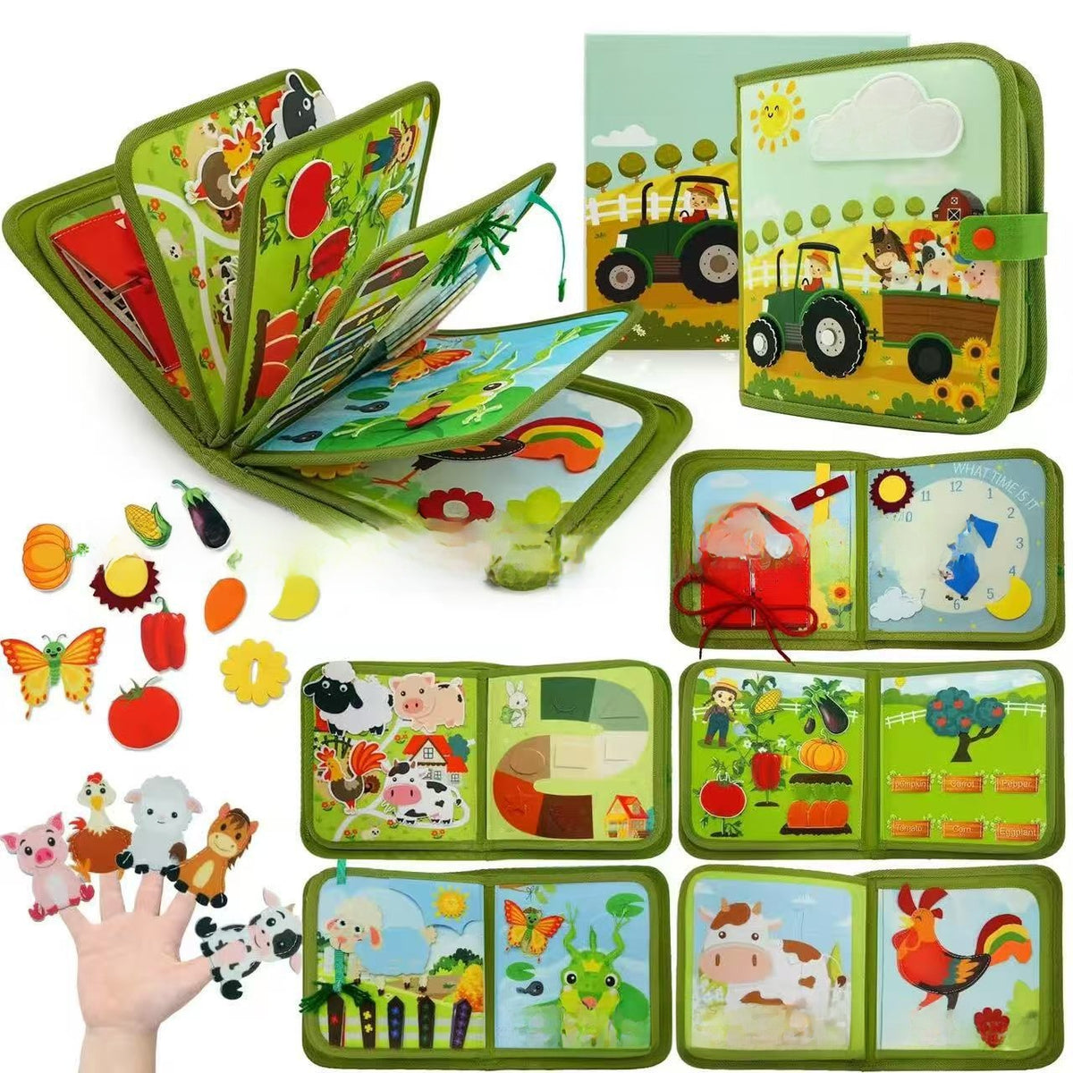 Farm Theme Felt Learning Book