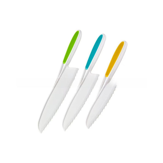 Kids Plastic Kitchen Knife Toy Set 3-piece set opp bag