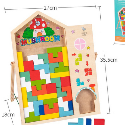 Large Wooden Puzzle Blocks Set Large Tetris Standard