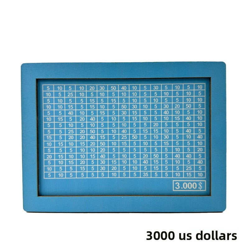 Wooden Goal Box with Counter blue 3000 free pen 17.2�12.5�6.5cm