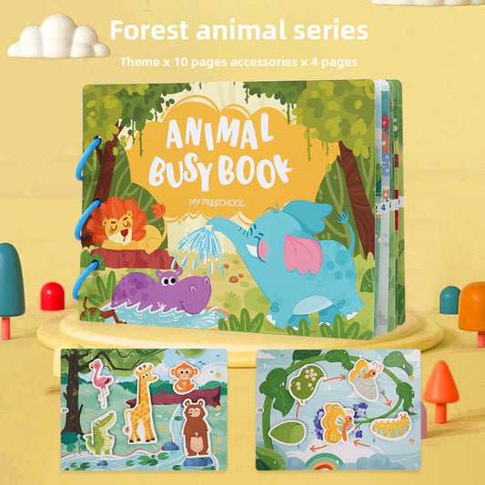 Educational Quiet Sticker Book for Kids Package 3 Animal Box