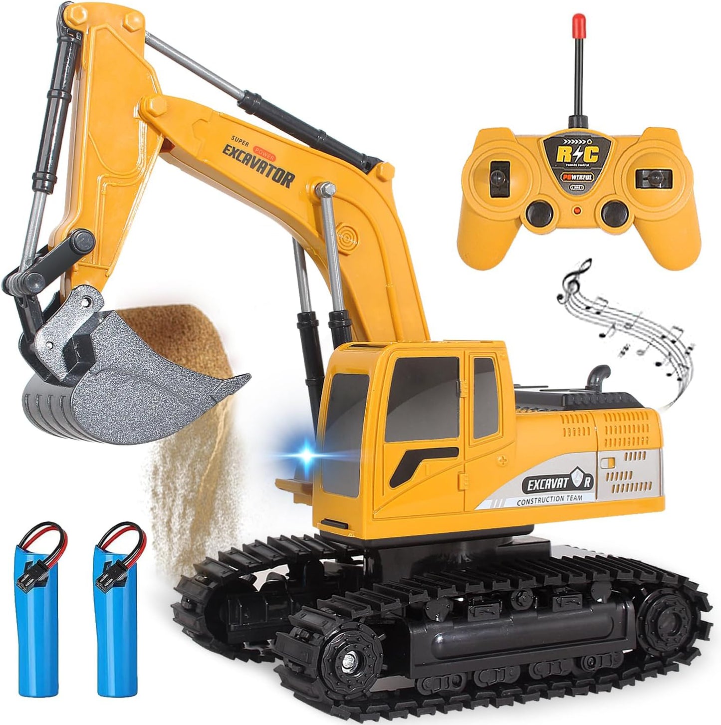 Remote Control Excavator RC Digger Truck – Realistic Construction Toy for Kids