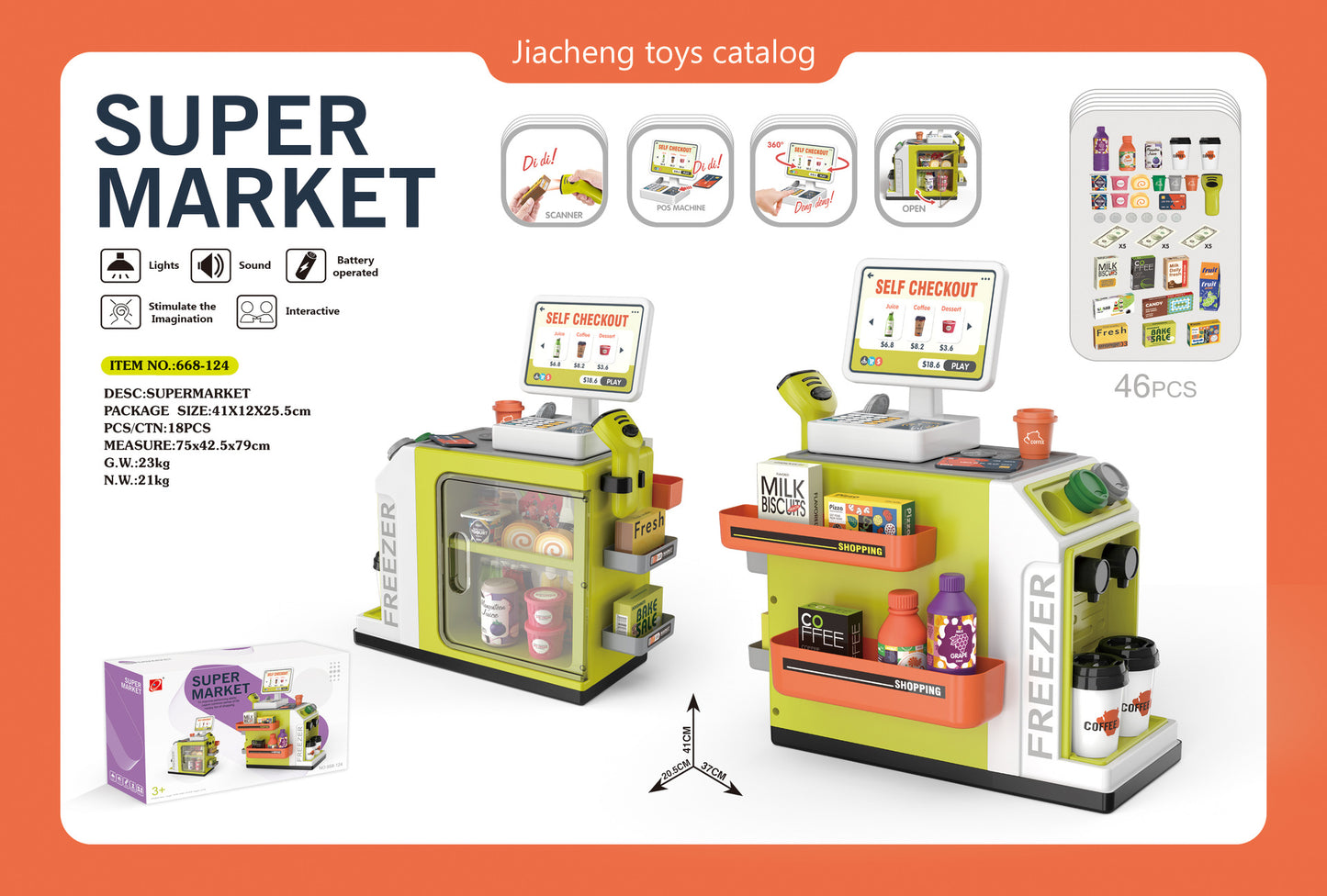 Coffee Machine Donut Shop Pretend Play Set