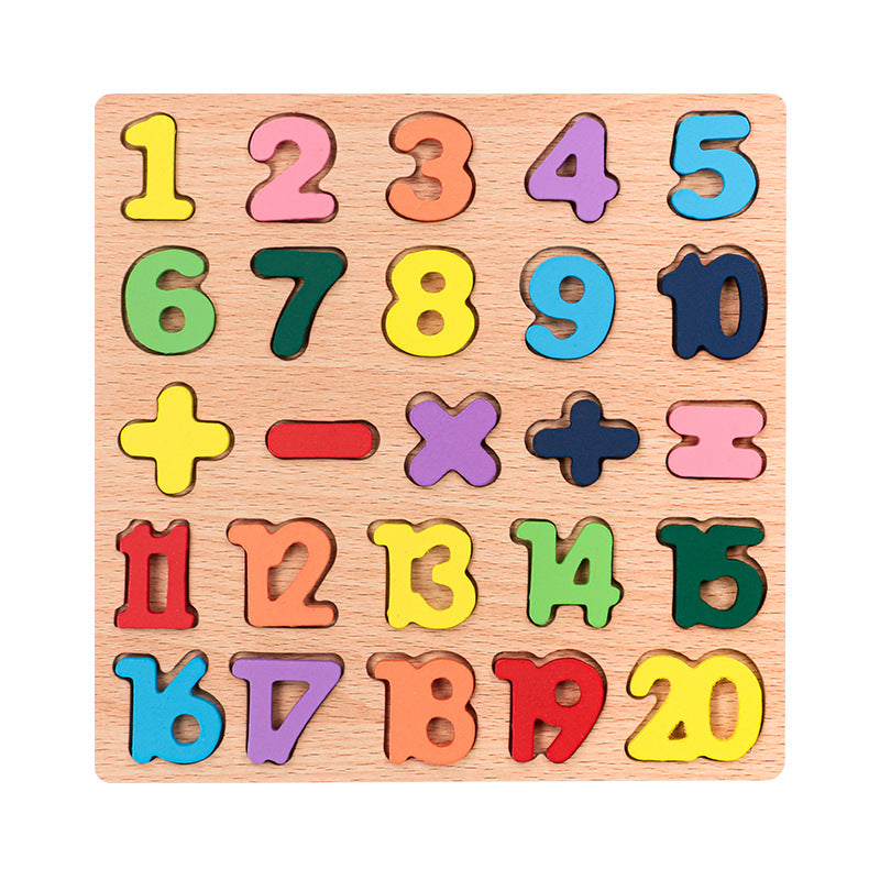 Wooden Learning Board for Letters and Numbers