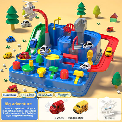 Toy Track Set with Cars and Airplane