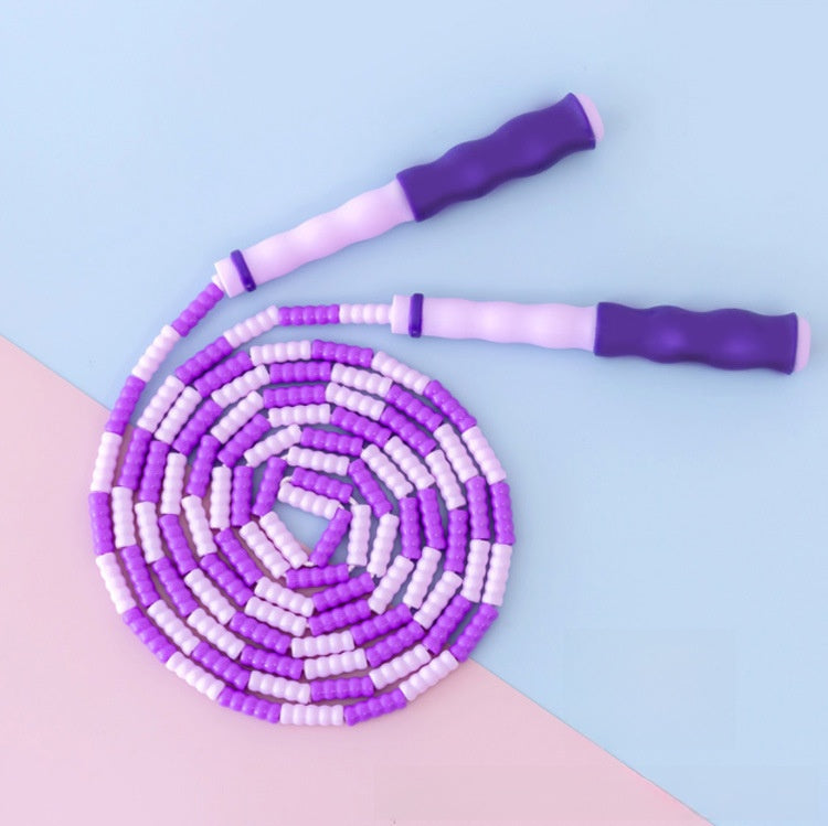 Adjustable Beaded Jump Rope for Kids