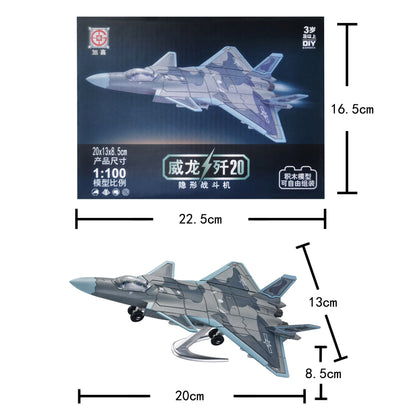 Aircraft & Tank Model Building Blocks Set J-20 Stealth Fighter