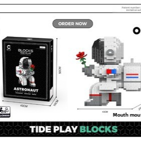 Glow Astronaut Building Blocks for Space STEM Play