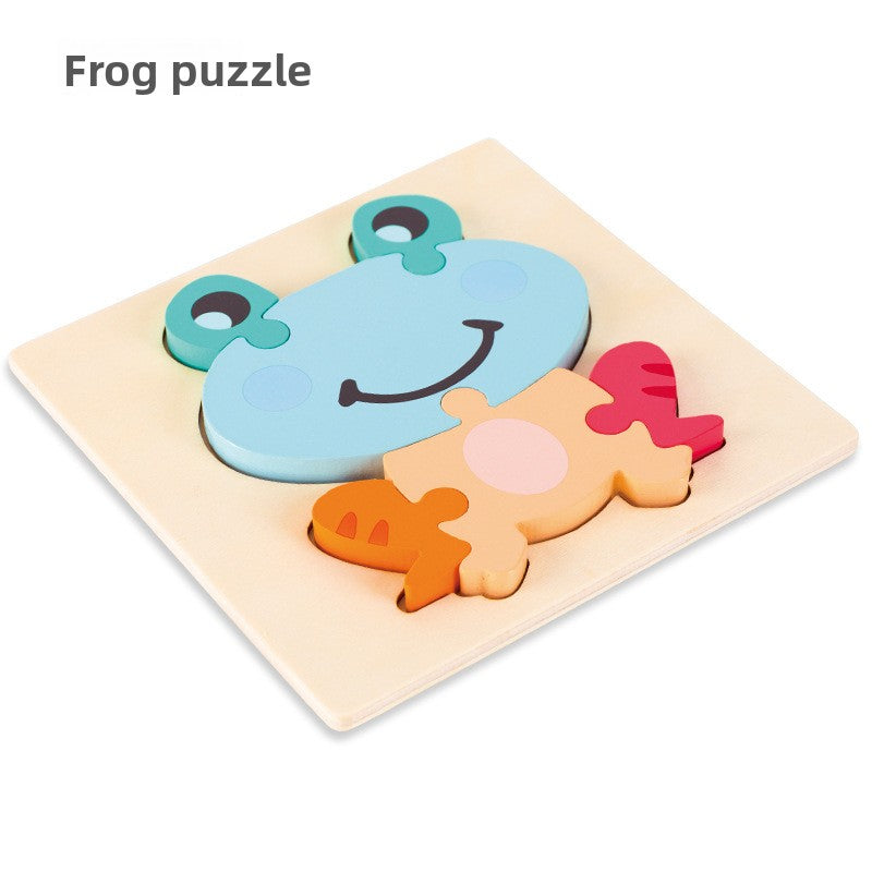 Wooden 3D Cartoon Puzzle Toy for Kids