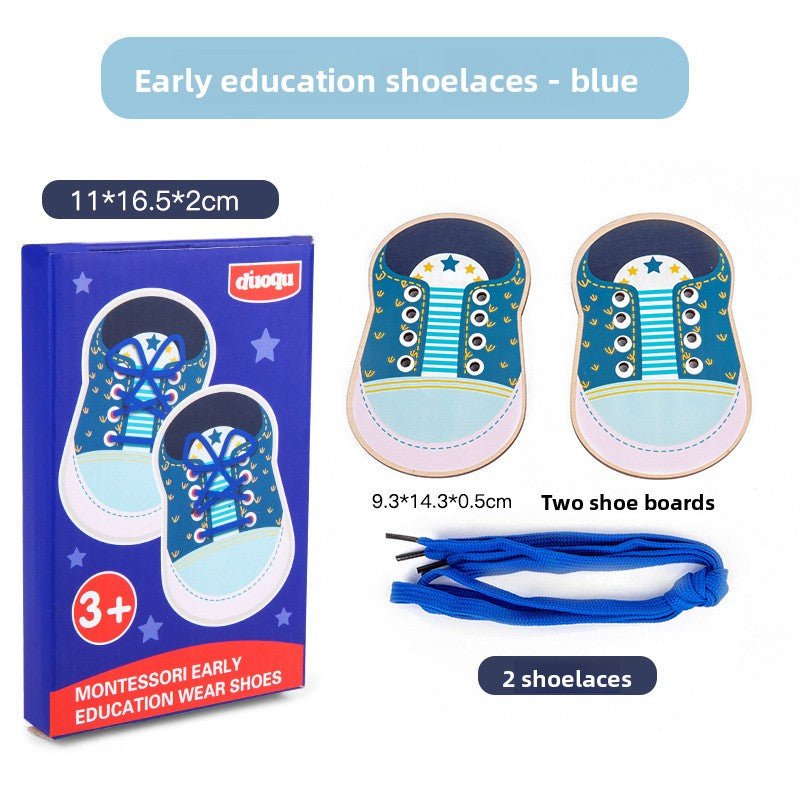 Wooden Shoelace & Button Practice Boards